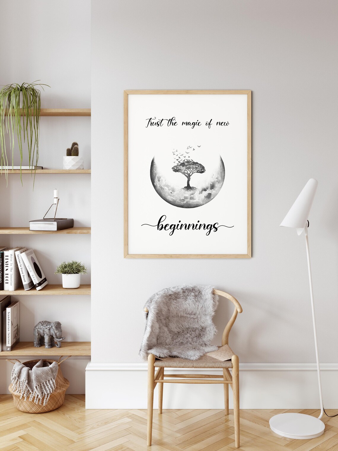 Trust The Magic Of New Beginnings Quote Art Print - Image 2