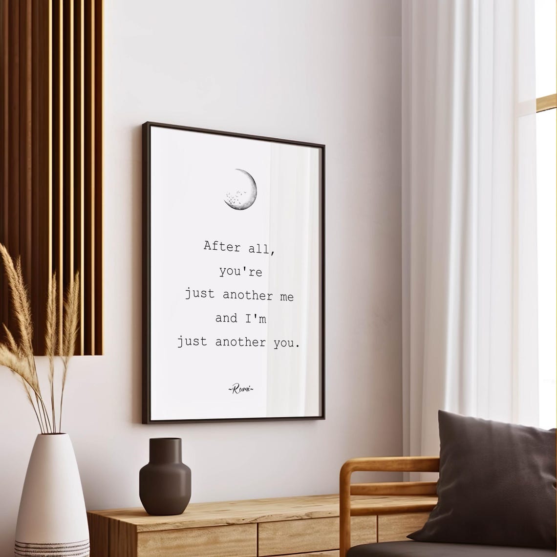 Rumi Love Poem Print Quote Soulmate Gift For Couple Anniversary Gifts Love Poetry Rumi Wall Art Loved Ones Gift Spiritual Art - Image 2