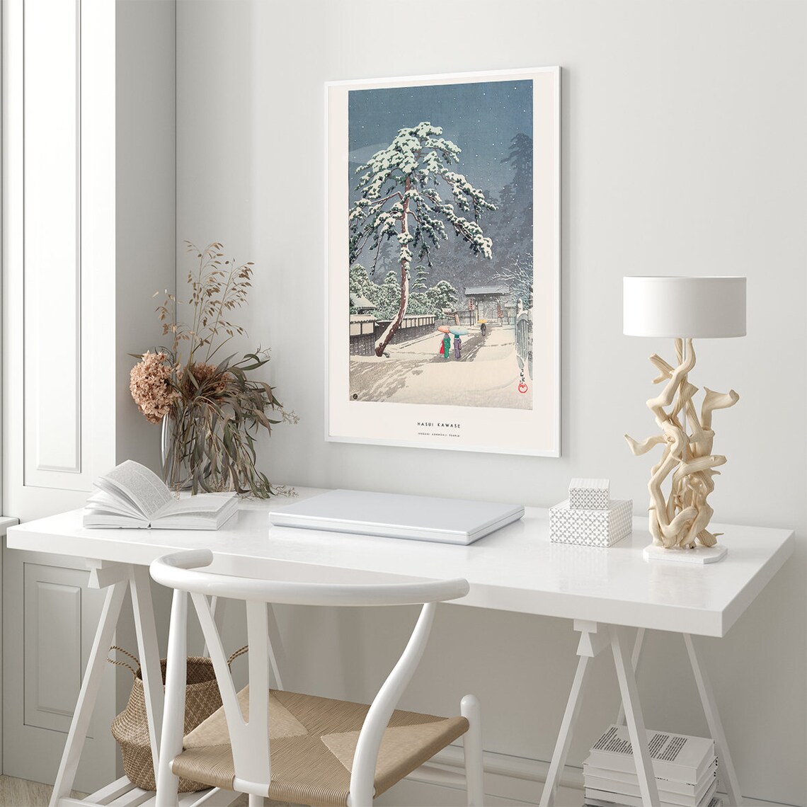 Hasui Kawase Japan Temple Under the Snow Poster - Image 2