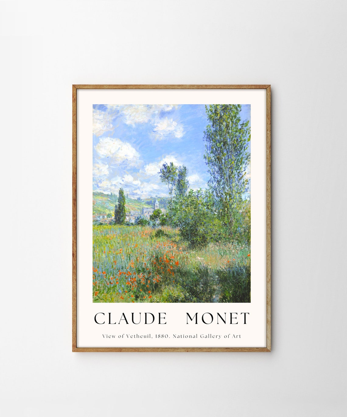 Claude Monet View of Vetheuil 1880 Impressionist Landscape Poster - Image 4