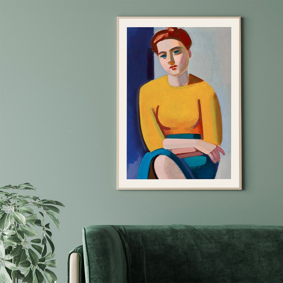 Lundstrom Portrait Of Hanne Hansen Cubism Art Print - Image 2