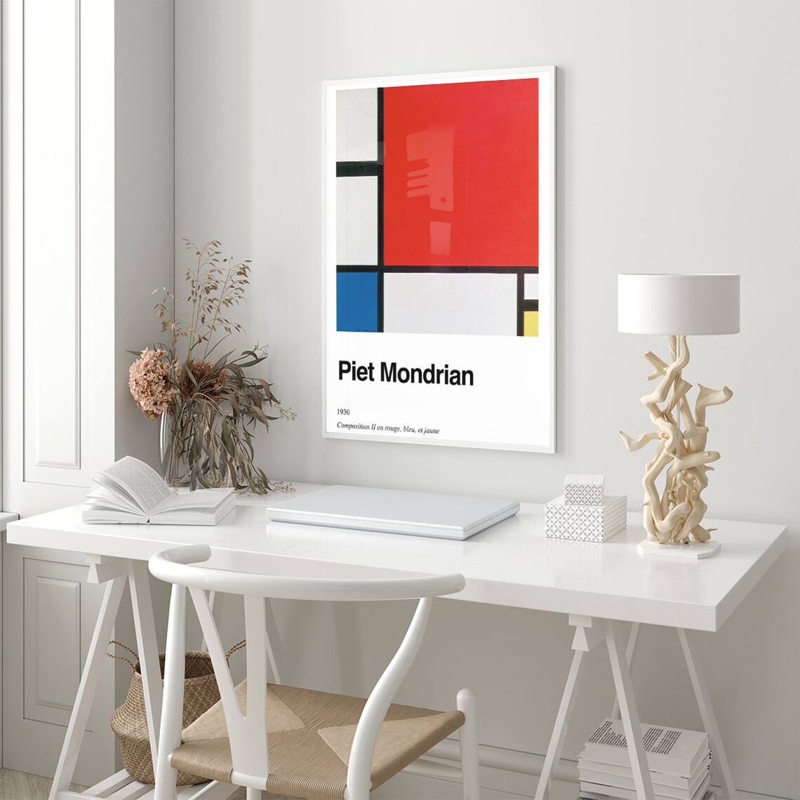 Mondrian Abstract Poster, Minimalist Exhibition Art Print - Image 2