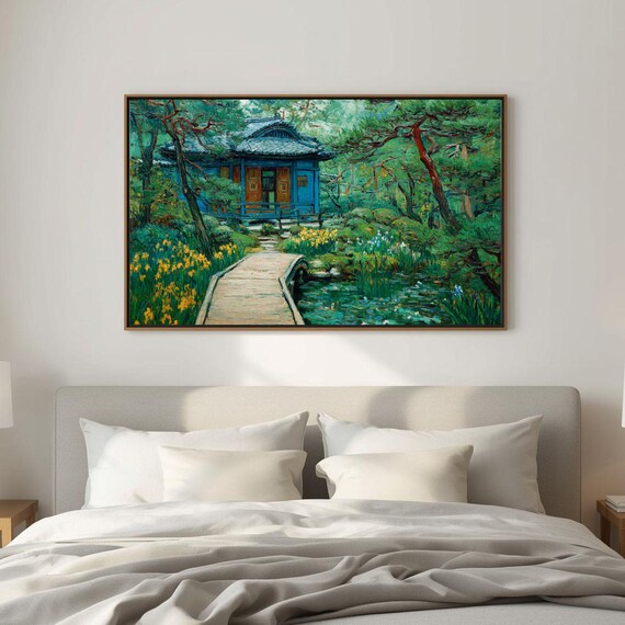 Kyoto Temple Garden Print Zen Landscape Artwork