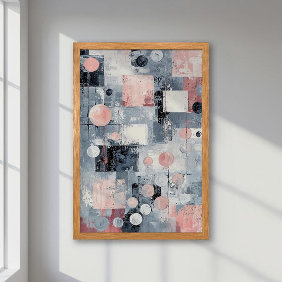Abstract Geometric Poster - Pastel Minimalist