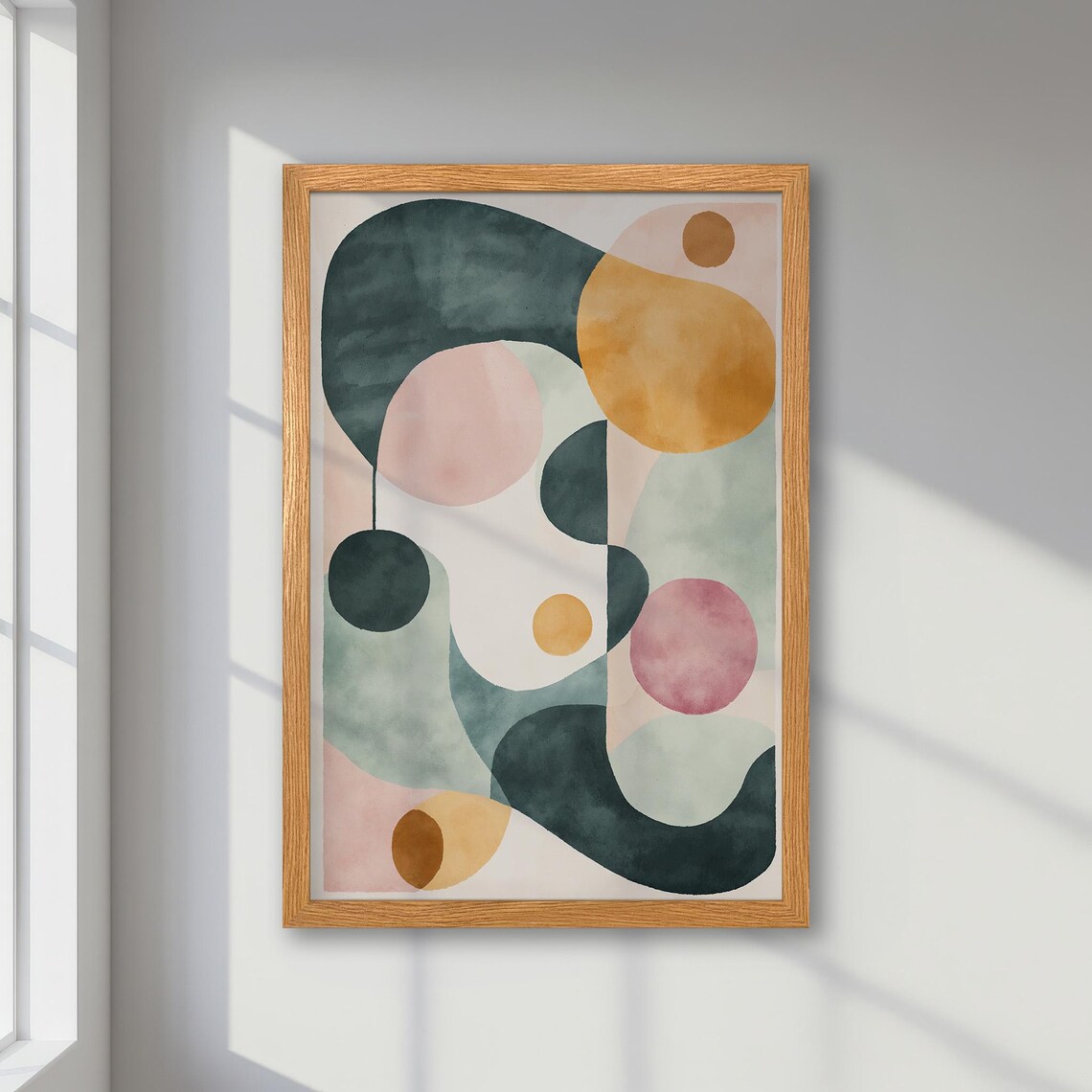 Abstract Poster, Mid Century Style Geometric Art