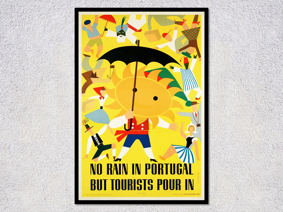 Vintage Portugal Travel Poster, Retro 1954 Tourism - Image 2