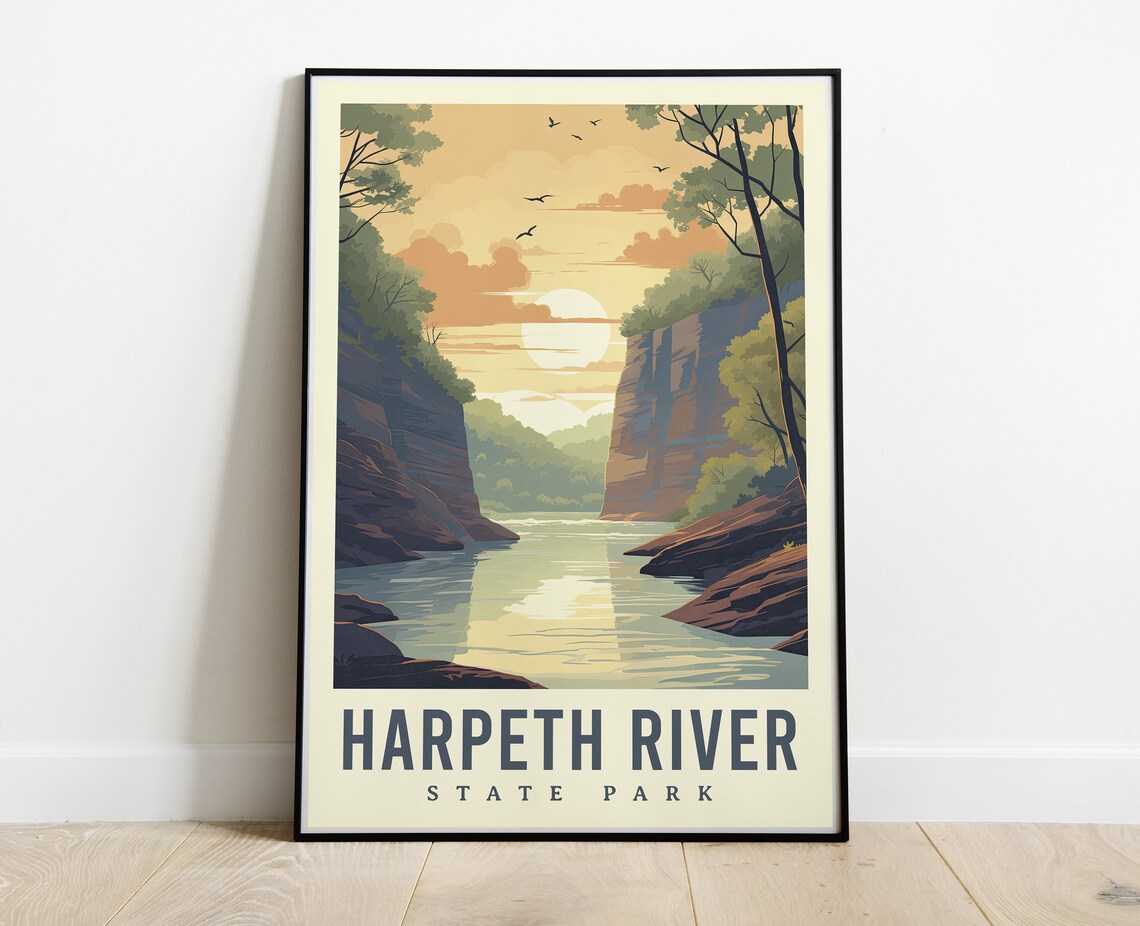 Harpeth River State Park Tennessee Vintage Travel Poster - Image 3