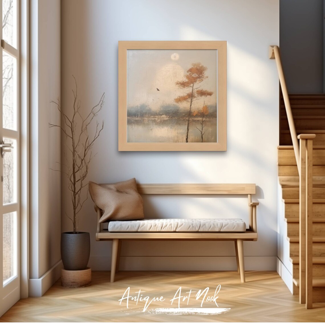 Rustic Forest Painting, Vintage Landscape Art Print - Image 2