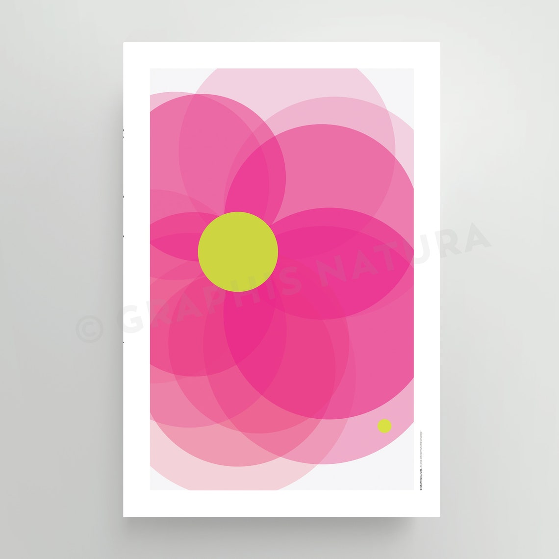 Translucent Pink Bloom Poster Layered Petals Modern Floral Art - Image 3