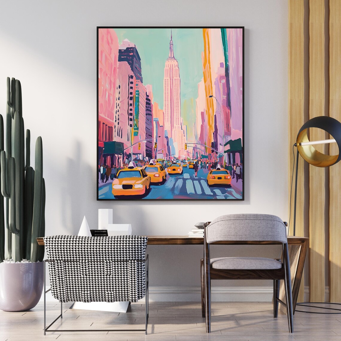 New York City Poster Print, Modern Cityscape Illustration - Image 3