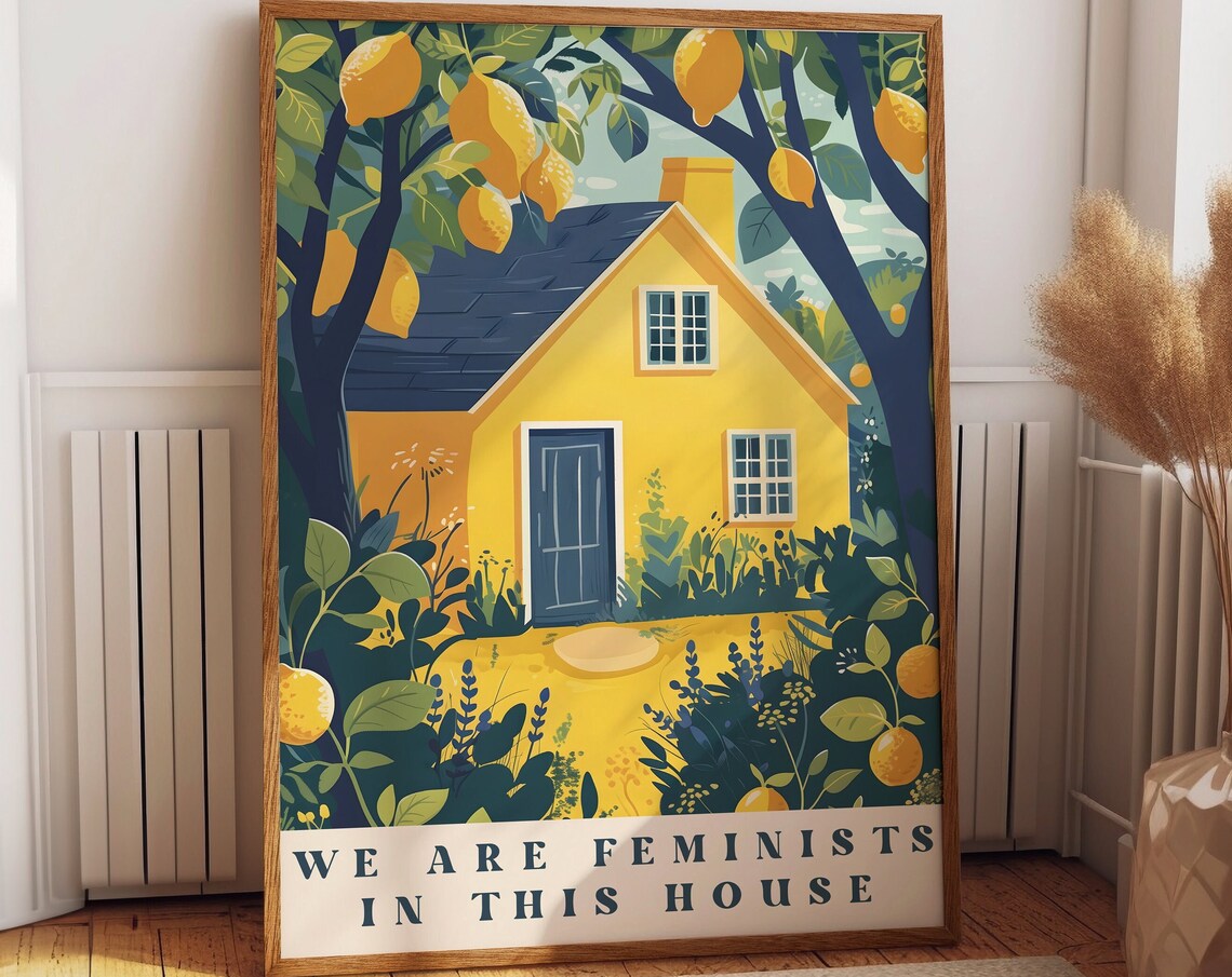 We Are Feminists In This House Art Print, Girl Power - Image 4