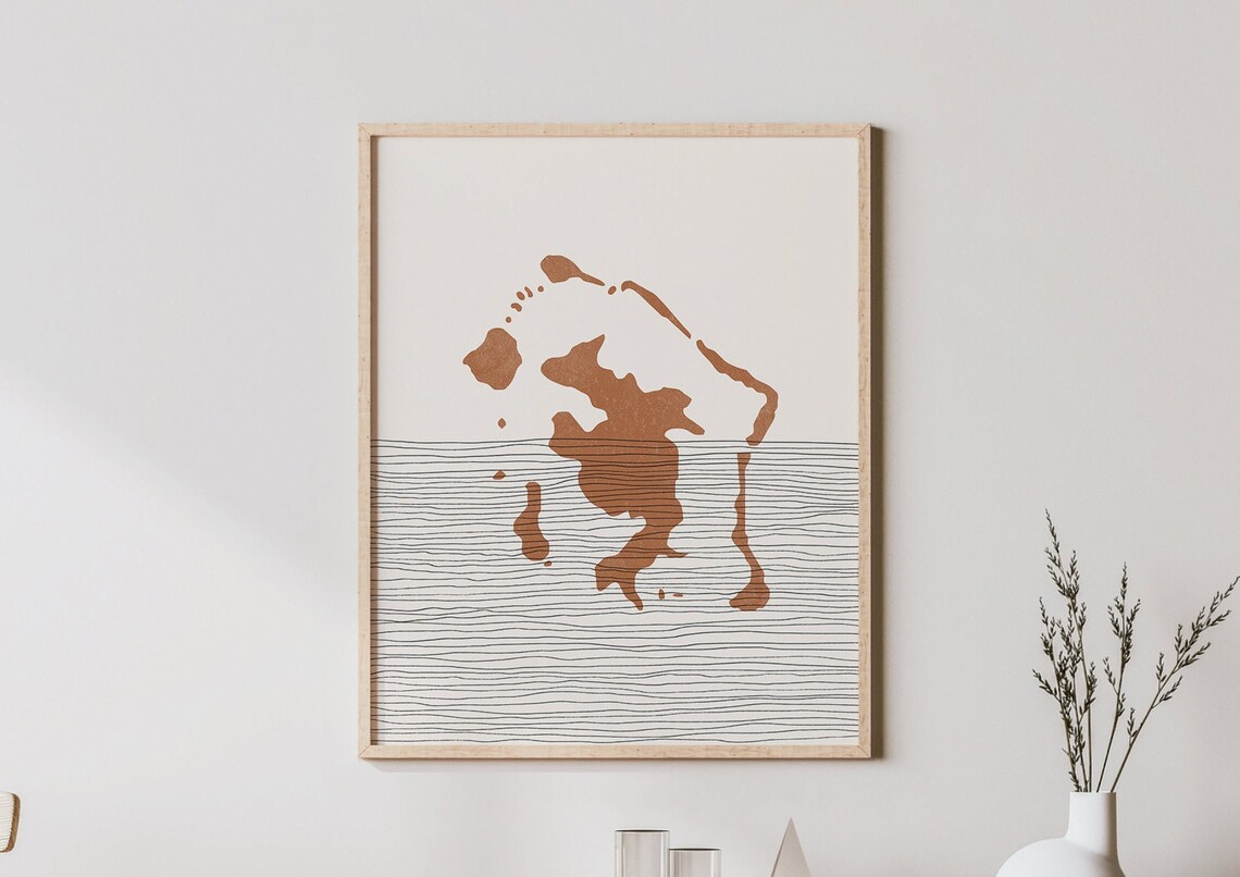 Bora Bora Boho Island Travel Poster Art Print