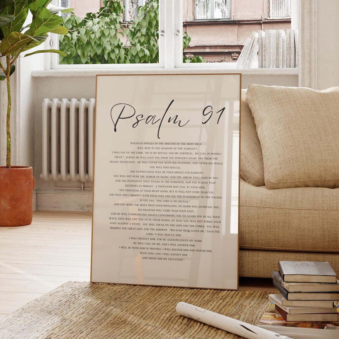 Psalm 91 Modern Christian Wall Art Print - Image 3
