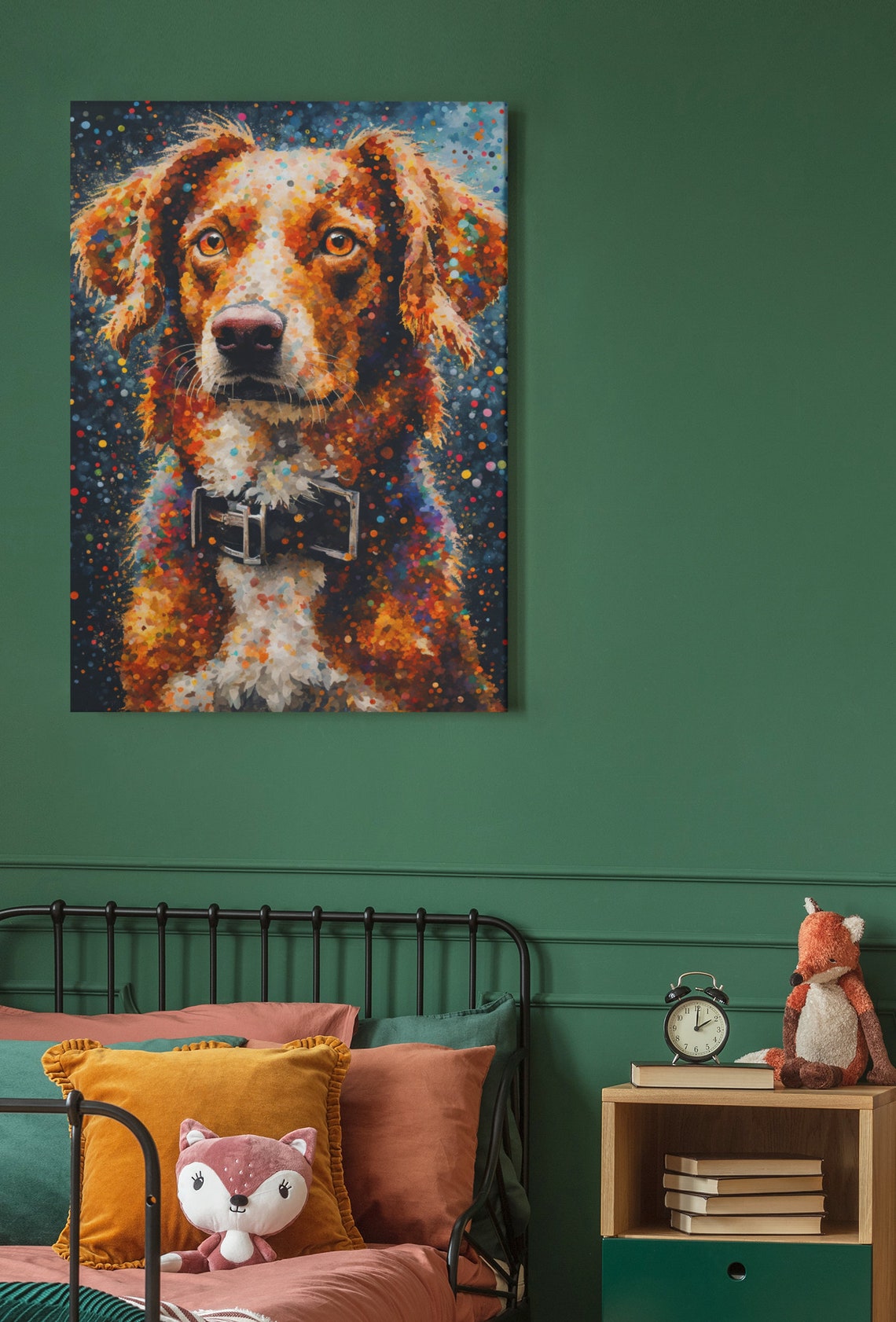Modern Spaniel Dog Portrait Print Colorful Dog Art Poster Dog Home Decor Dog Owner Gift Spaniel Wall Art Dog Photo Print Dog Picture - Image 4