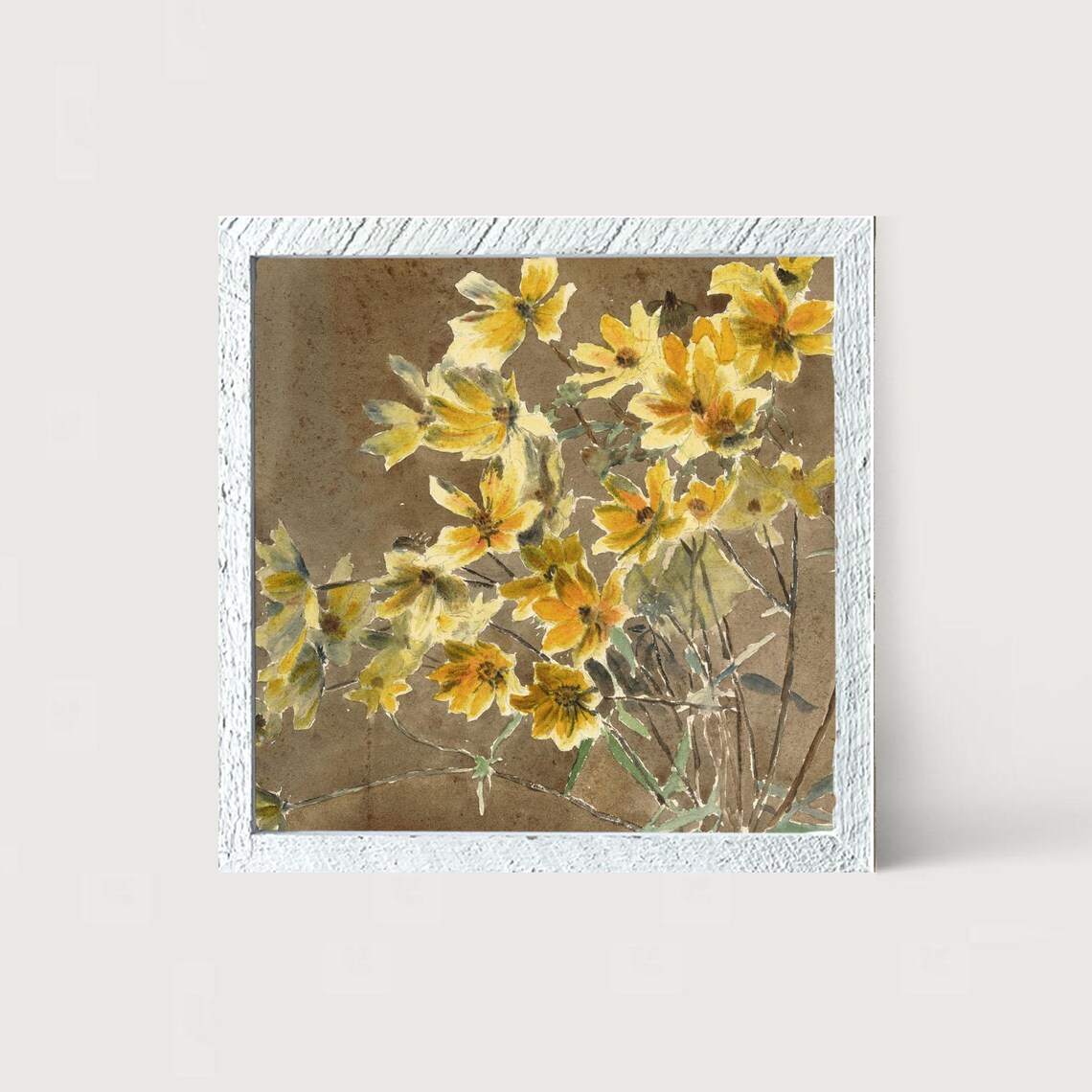 Blooming Flowers Botanical Art Print, Spring Yellow - Image 3
