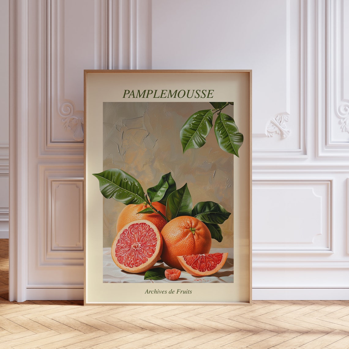 Pamplemousse Grapefruit French Fruit Archives Botanical Print - Image 2