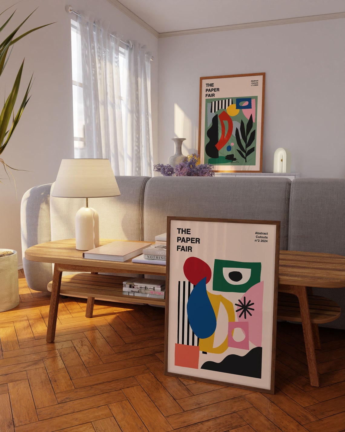 The Paper Fair Abstract Cutouts No 2 Bold Geometry Art Poster - Image 3