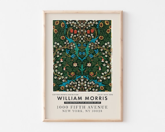 William Morris Exhibition Poster, Botanical Tulips