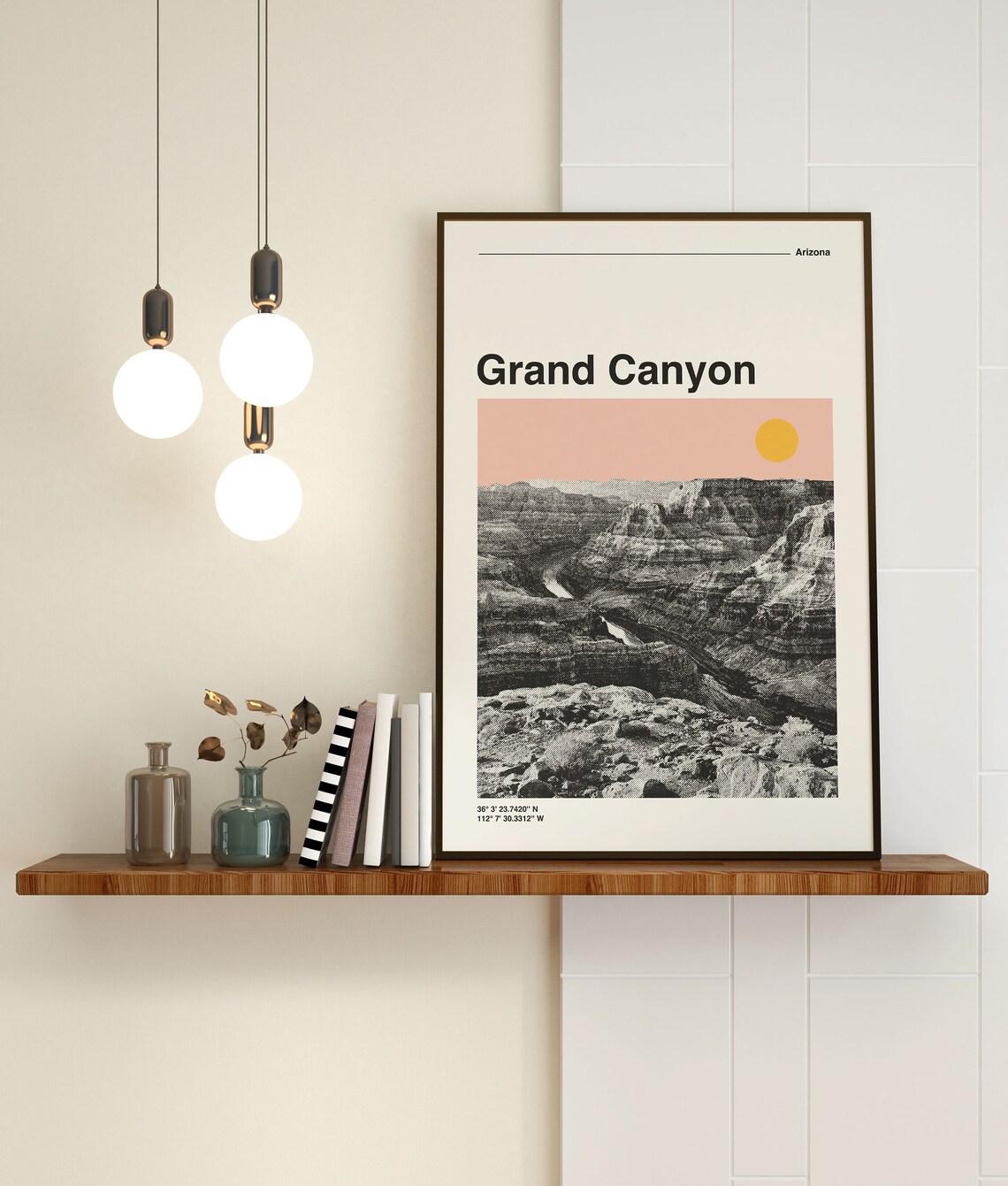 Grand Canyon Arizona Halftone National Park Landmark Retro Art Poster - Image 3