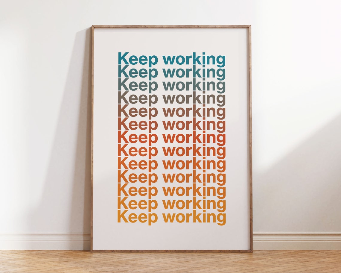 Inspirational Office Wall Art Gradient Typographic Print Motivational Poster Trendy Office Decor - Image 3
