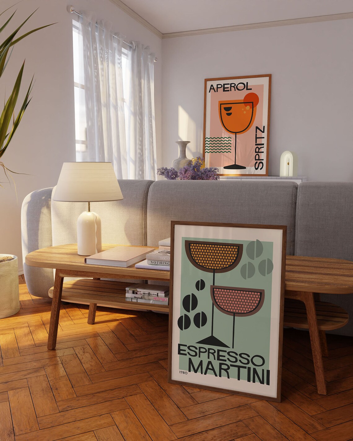 Espresso Martini Retro Mid-Century Bar Art Print - Image 3
