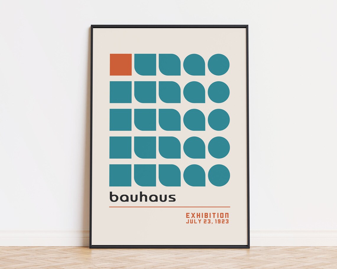 Bauhaus Minimalist Exhibition Poster 1923, Art Print