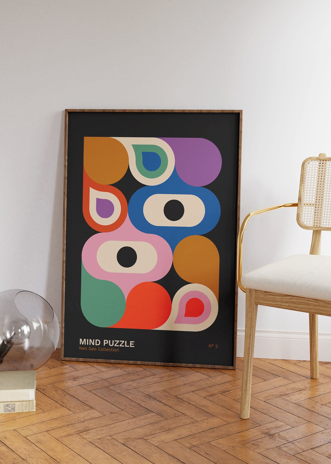 Bauhaus Inspired Geometric Retro Art Print - Image 2