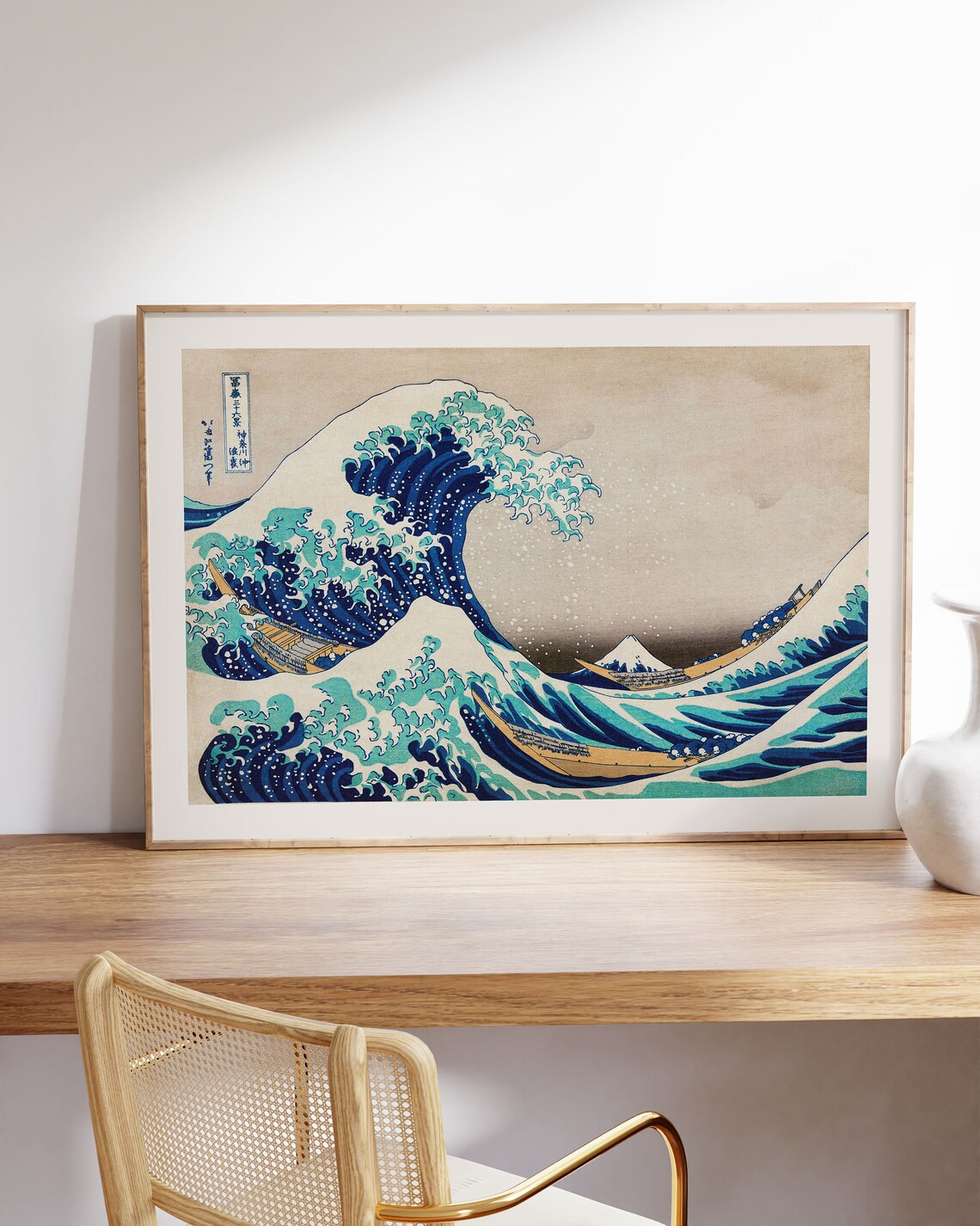 Hokusai Great Wave off Kanagawa Vintage Japanese Woodblock Poster - Image 2