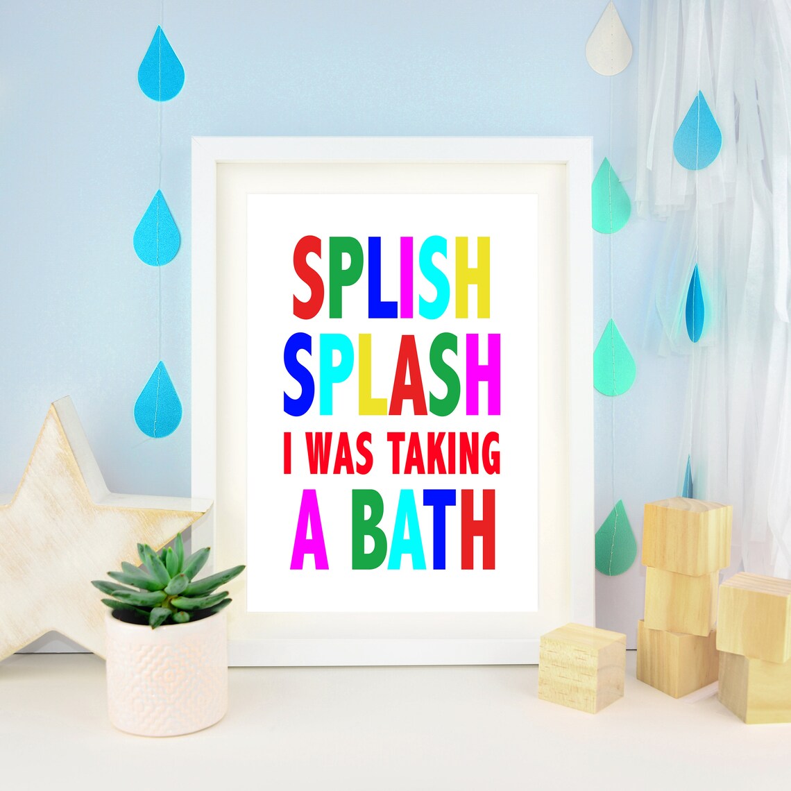 Shipsplish Splash I Was Taking A Bath Poster Print