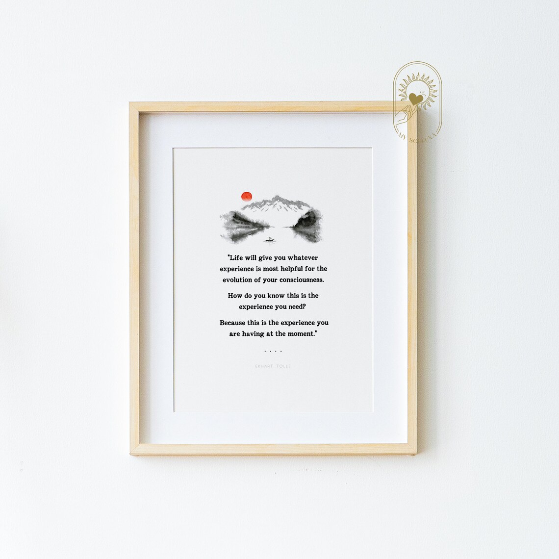 Eckhart Tolle Quote Wall Art, Motivational Poster