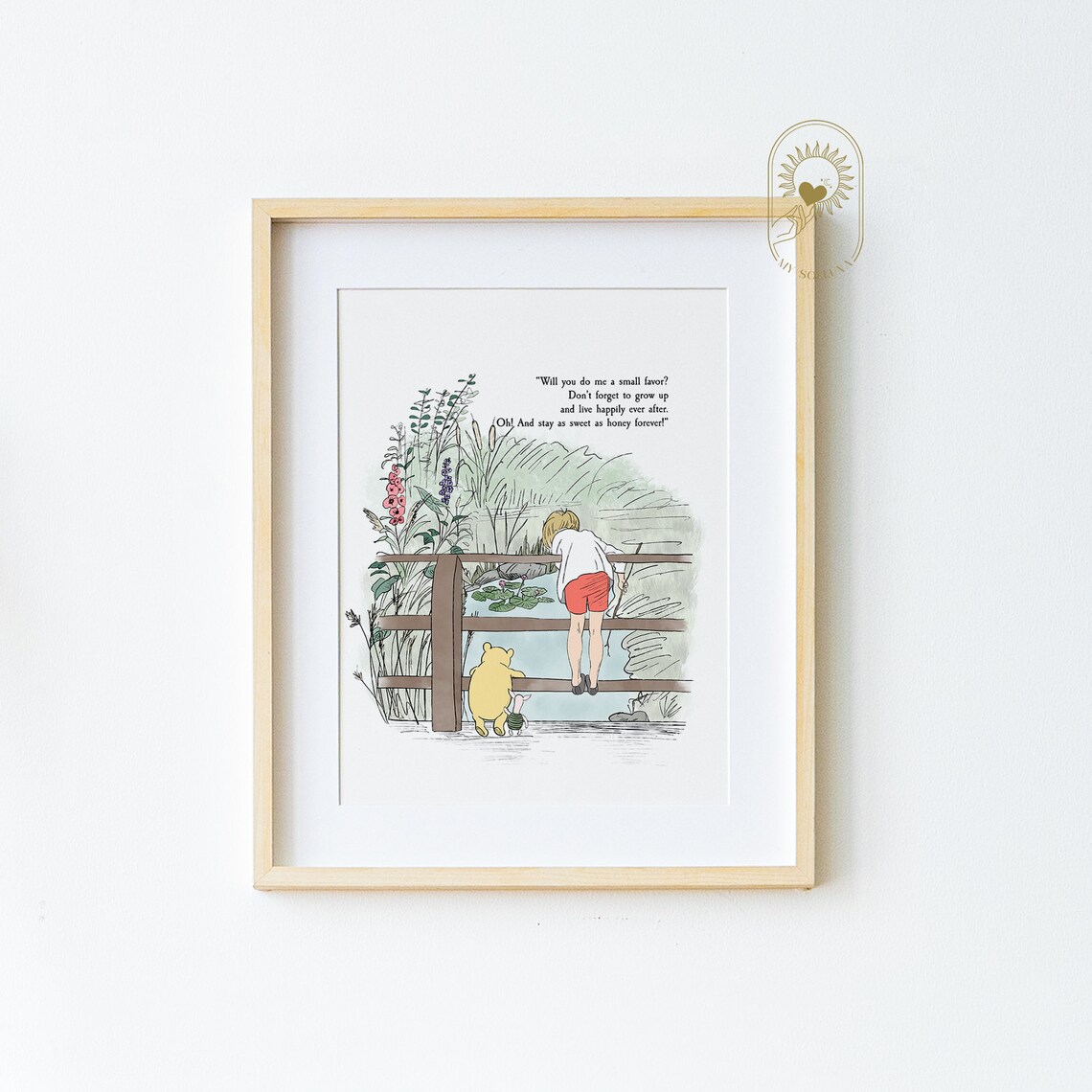 Winnie The Pooh Nursery Affirmation Art Print