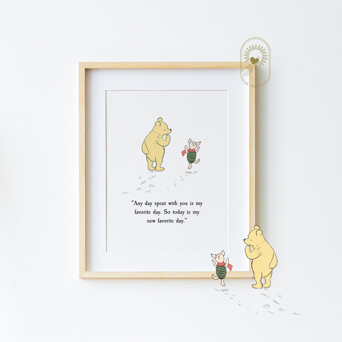 Any Day Spent With You, Winnie The Pooh Quote Art Print