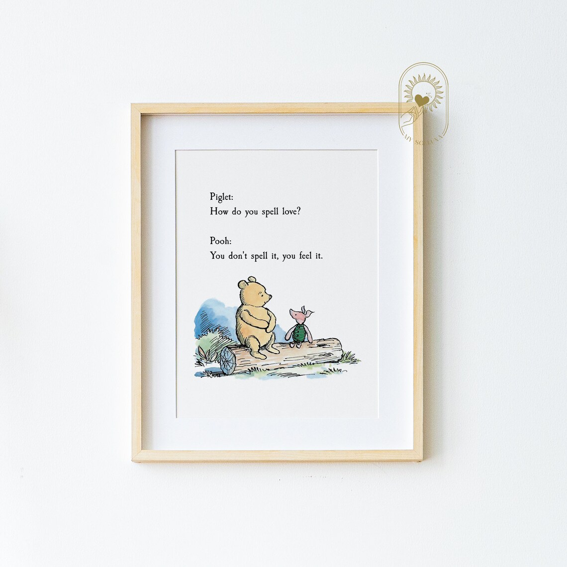 Winnie The Pooh Quote Vintage Nursery Art Print