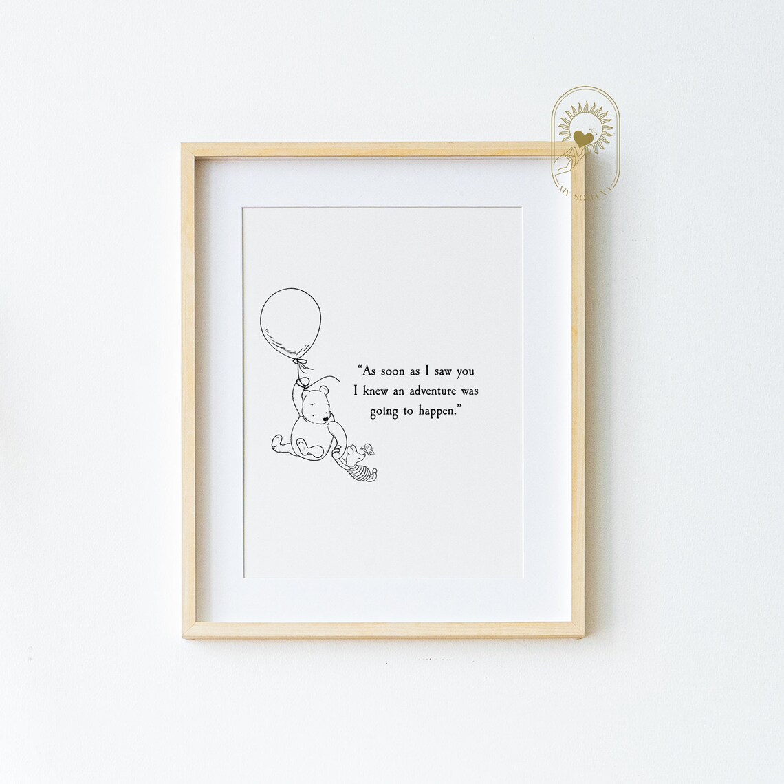 Winnie The Pooh Quote, Classic Vintage Nursery Art Print