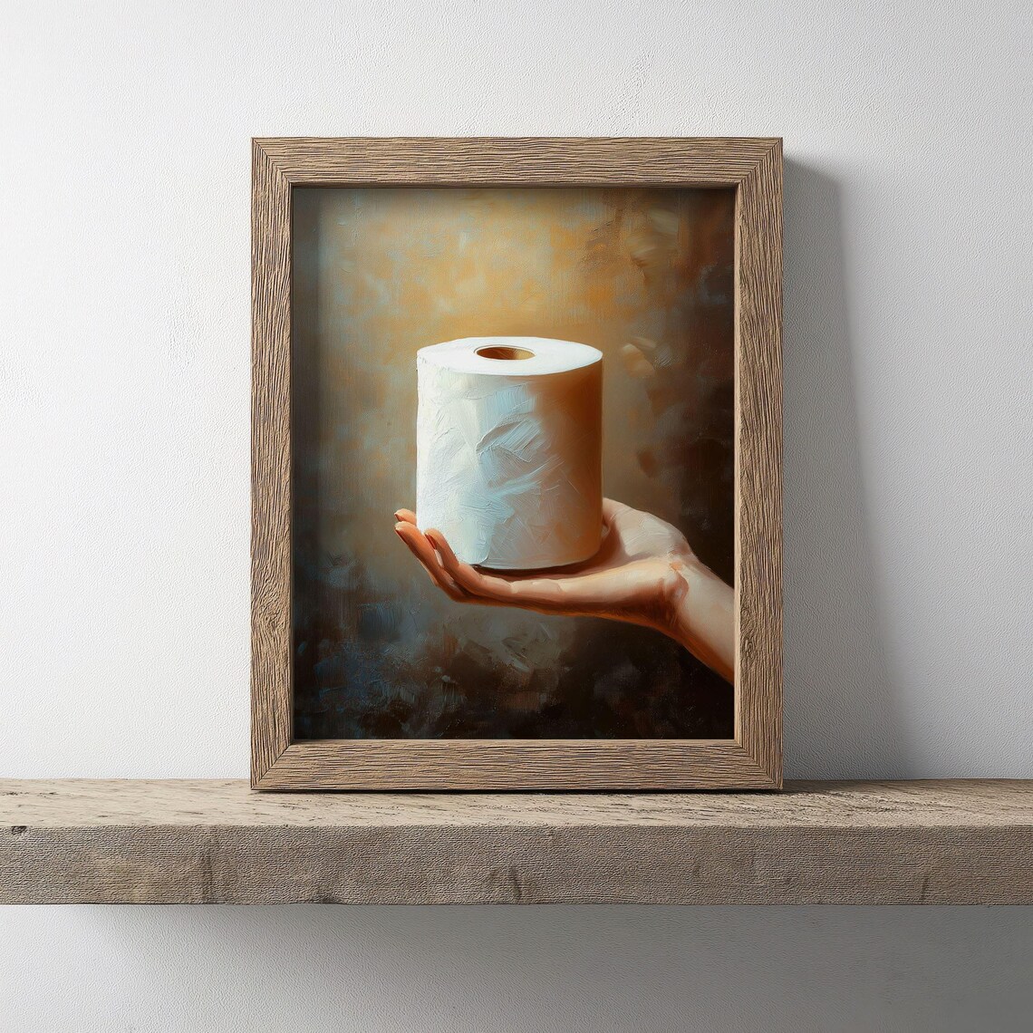 Bathroom Humor Toilet Paper Art Print, Rustic Minimalist - Image 3