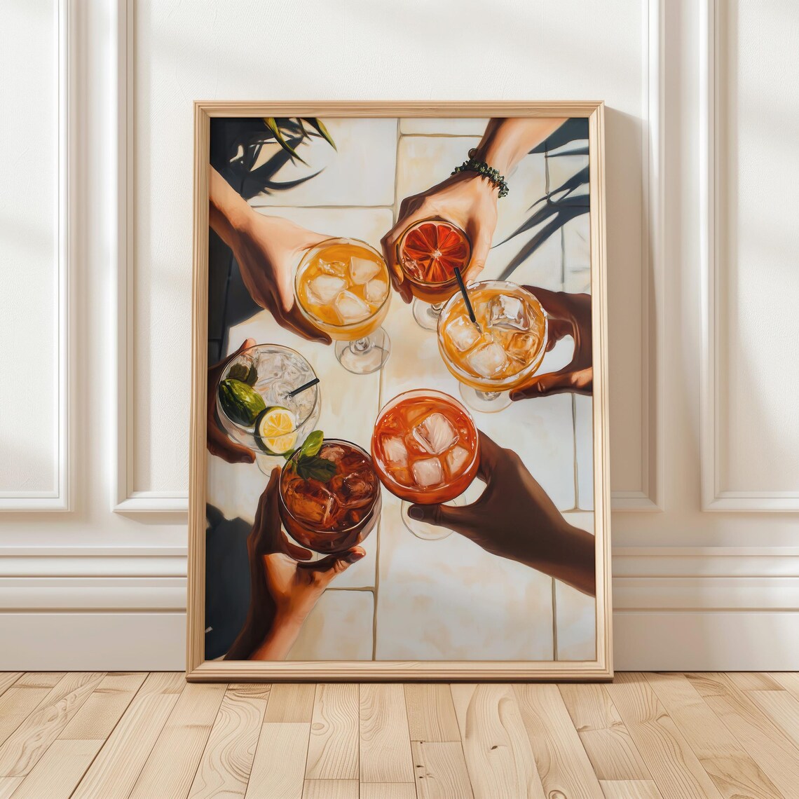 Cocktail Art Print, Trendy Bar Cart Kitchen Decor