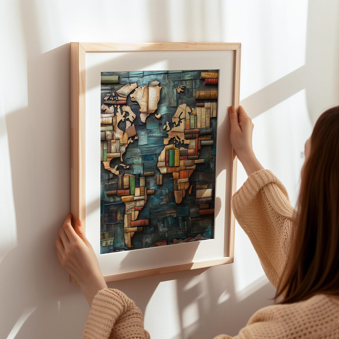 World Map Book Art Print, Vintage Library Decor - Image 6