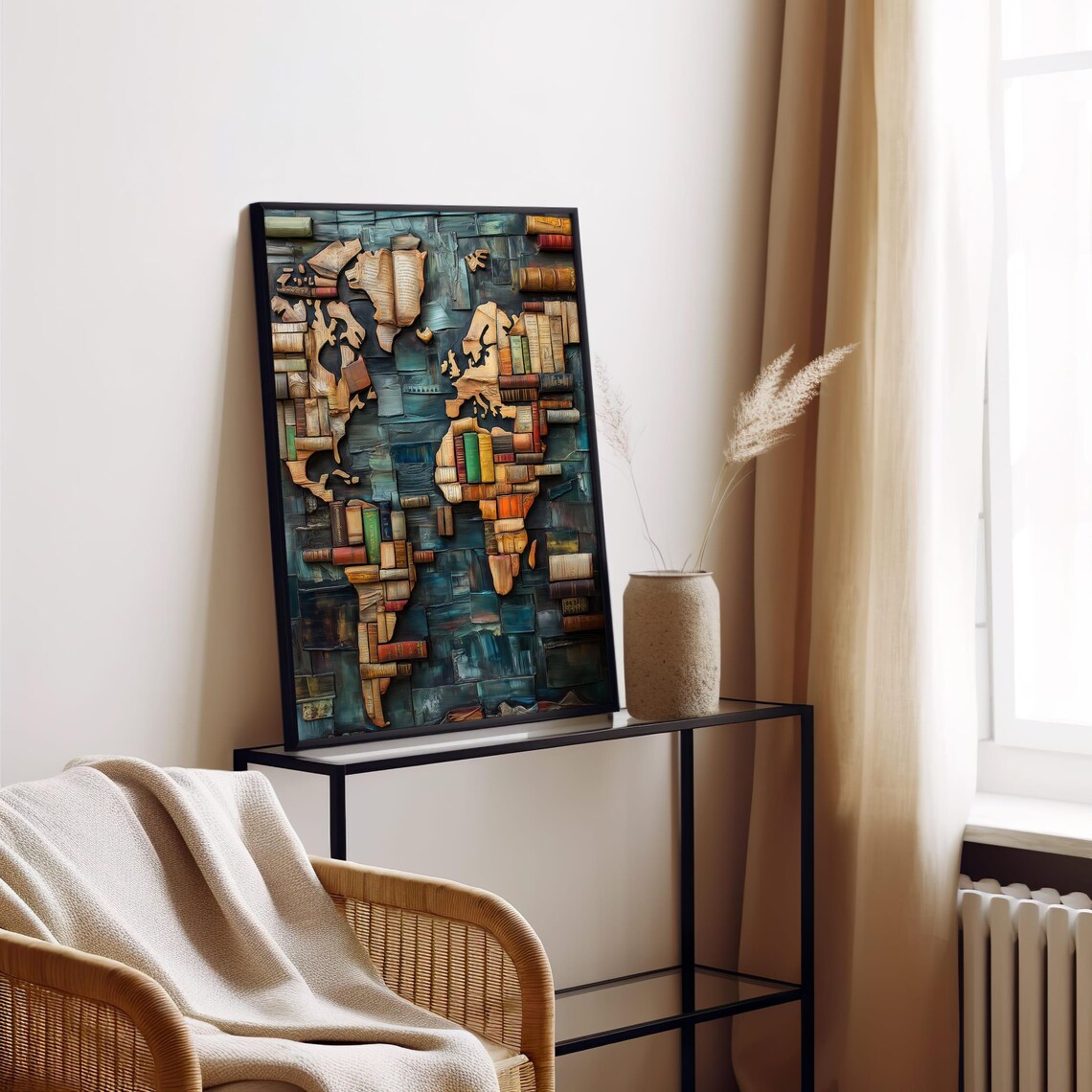 World Map Book Art Print, Vintage Library Decor - Image 7