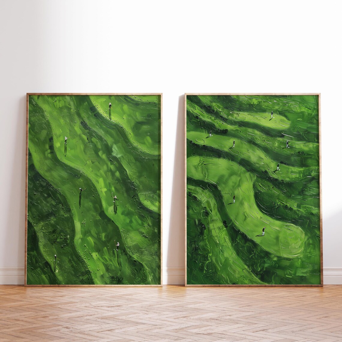 Minimalist Golf Course Art Print, Modern Golf Decor