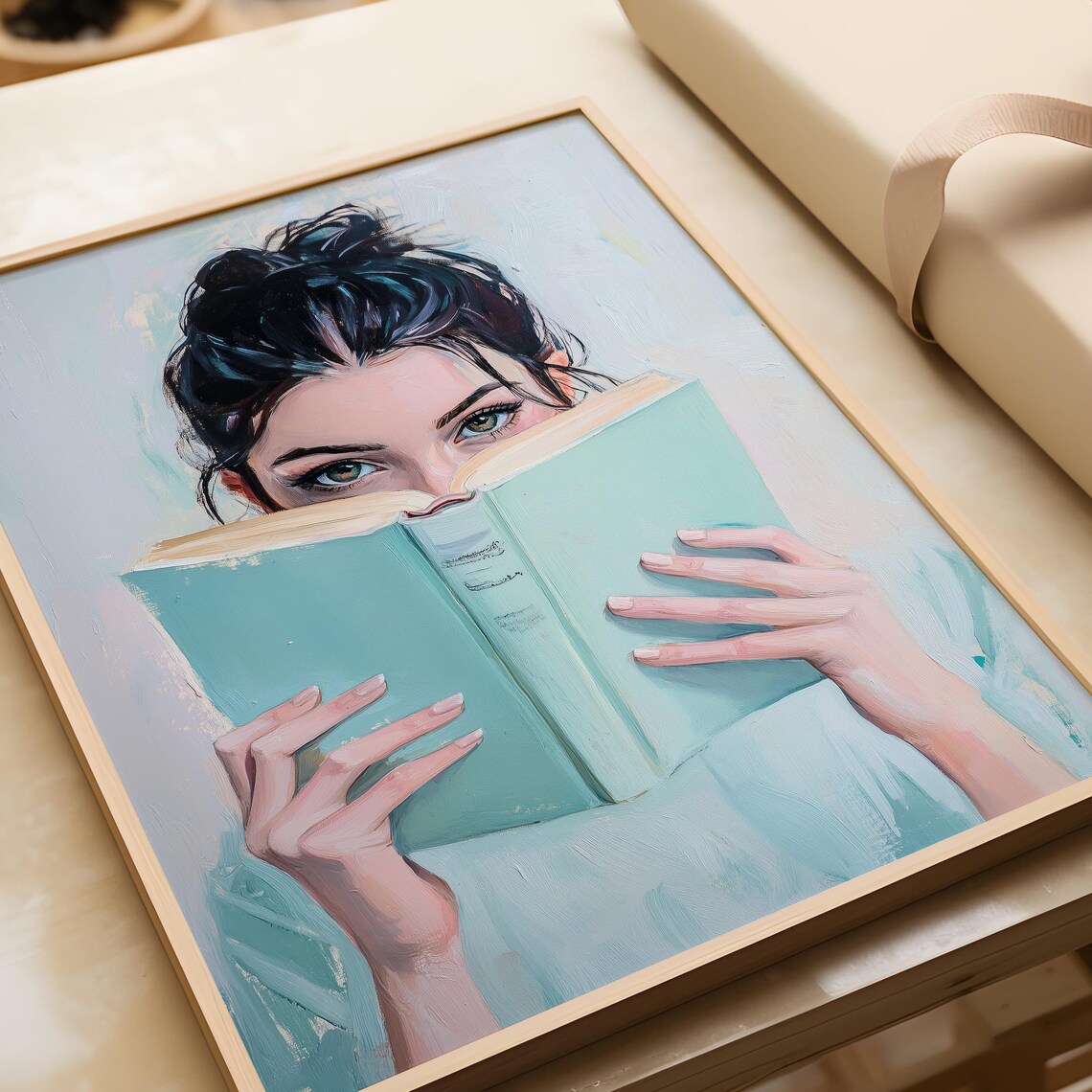 Woman Reading Book Art Print, Bookish Girl Decor - Image 6