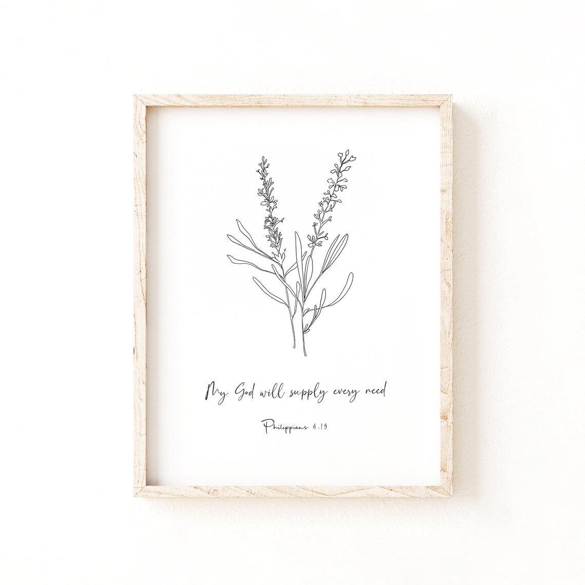 Philippians 4:19 Bible Verse Scripture Wall Art - Image 2
