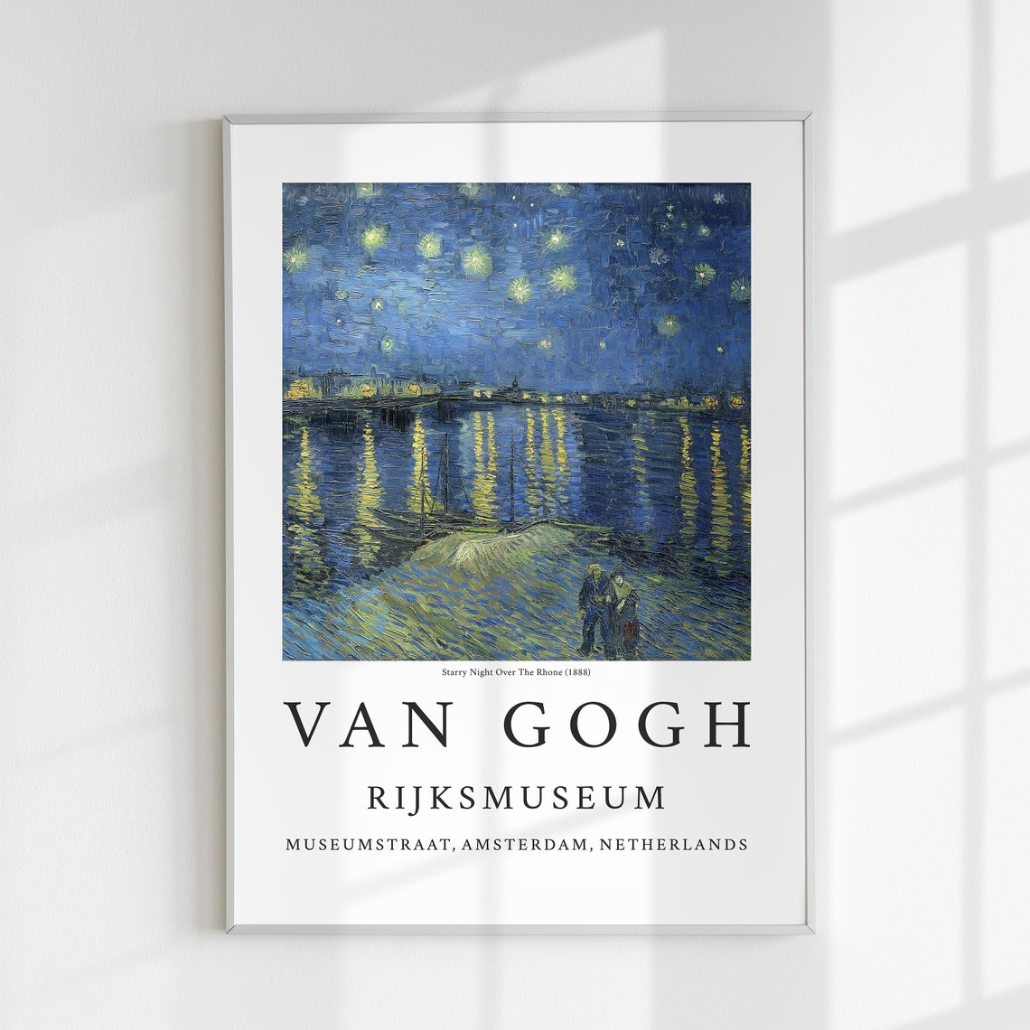 Van Gogh Starry Night Over The Rhone 1888 Museum Exhibition Poster - Image 3