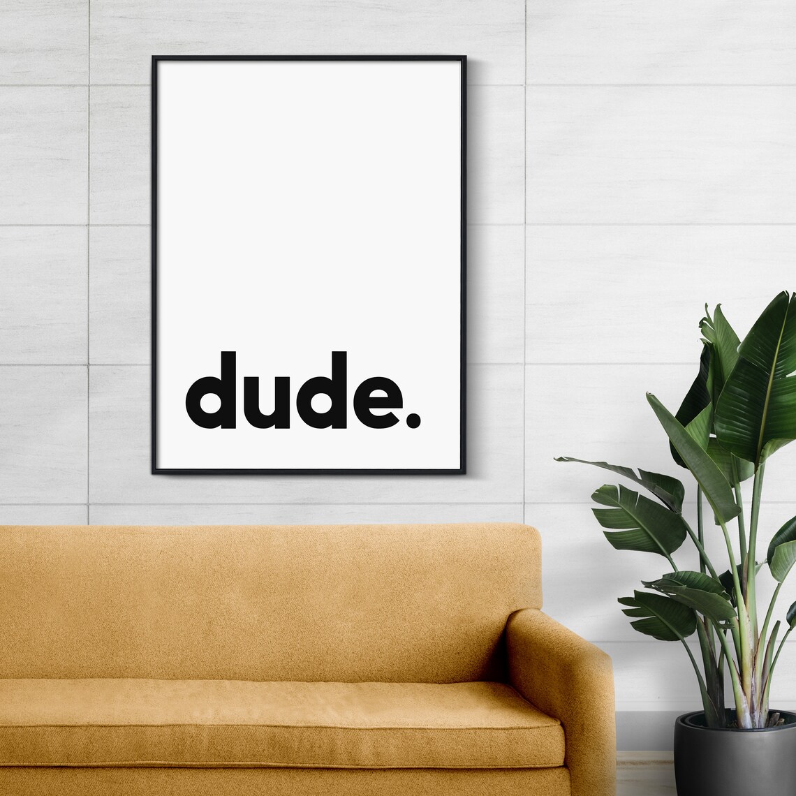 Dude Typography Print, Minimalist Nursery Wall Art - Image 3