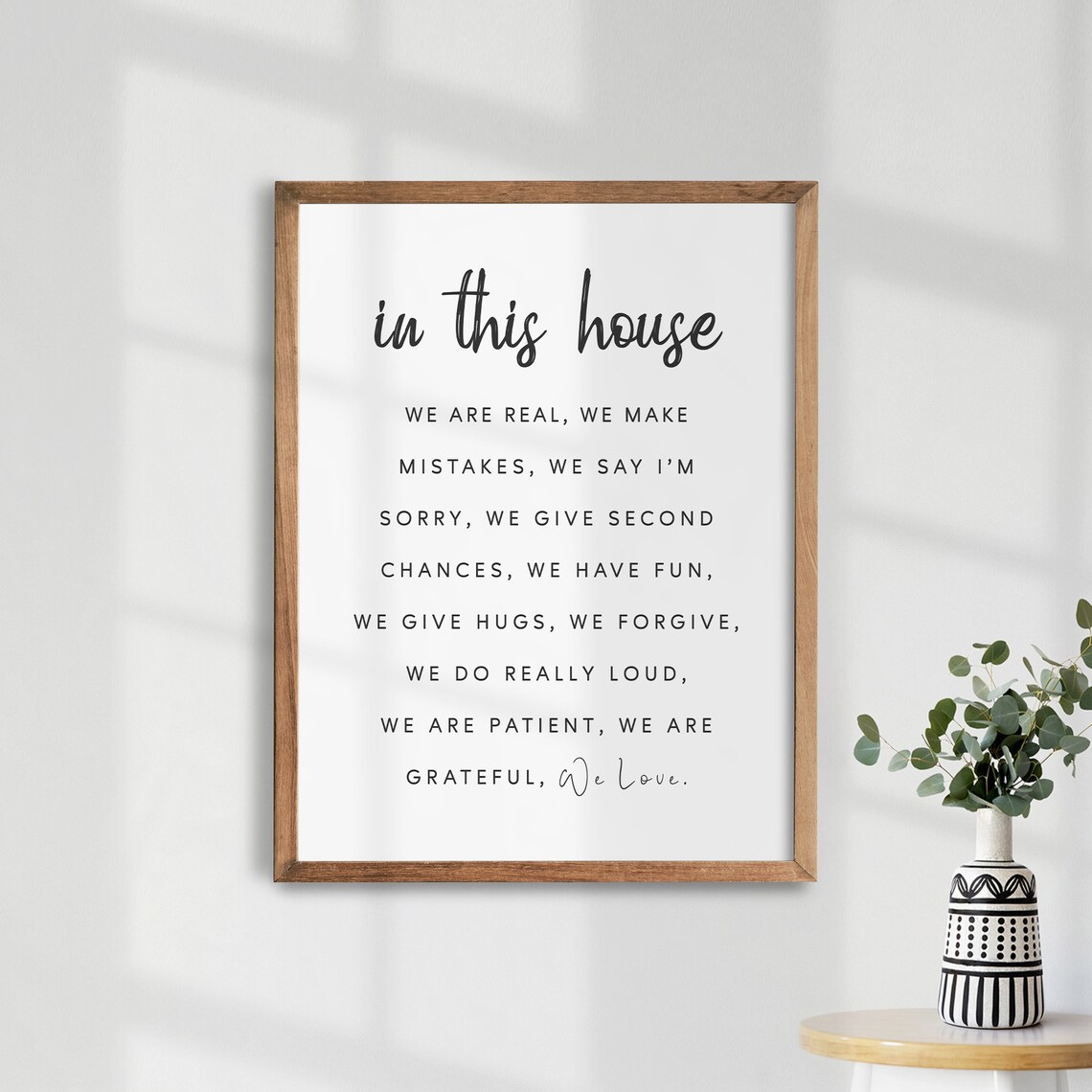 In This House Sign Inspirational Family Quote Print - Image 2