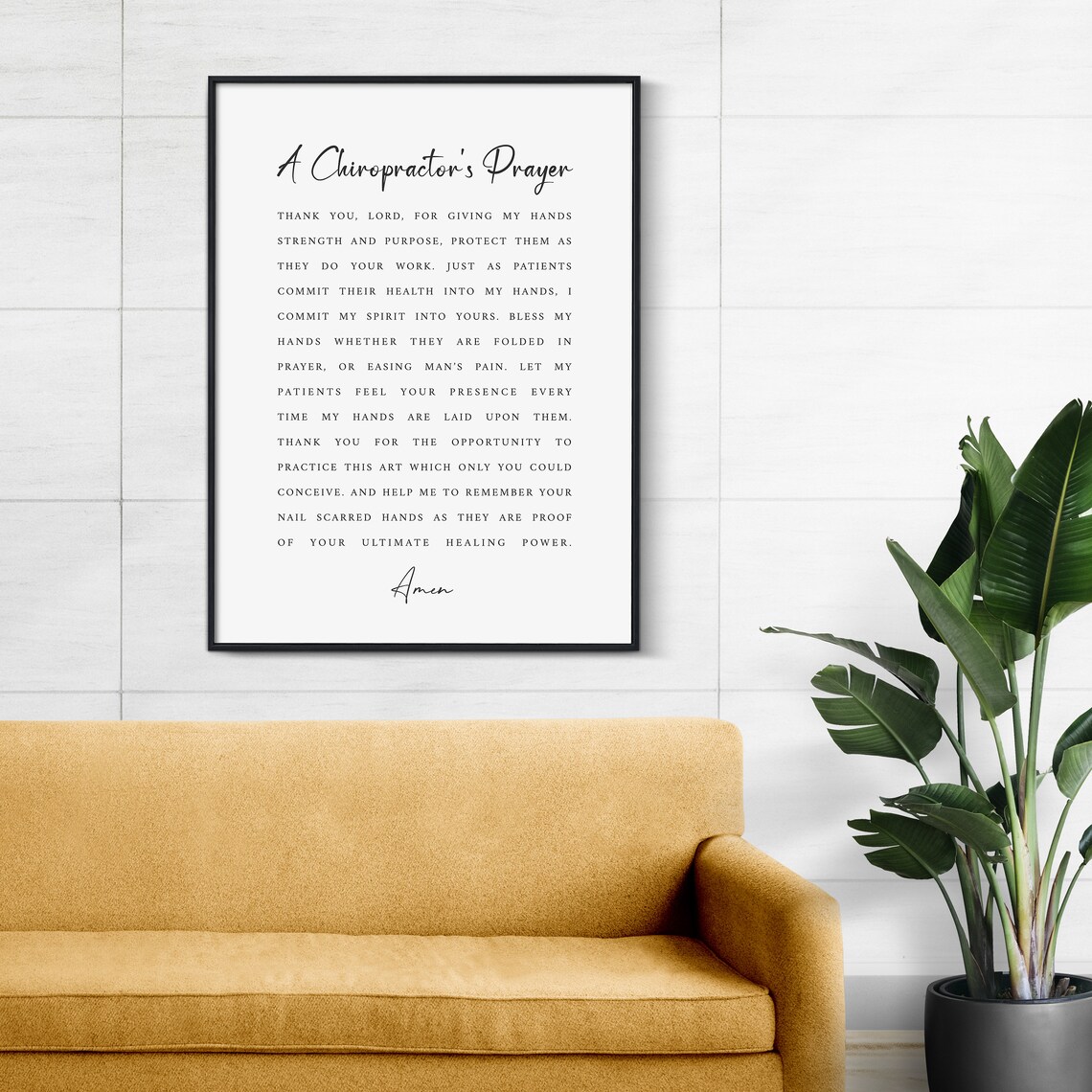 A Chiropractors Prayer Minimalist Art Print - Image 2