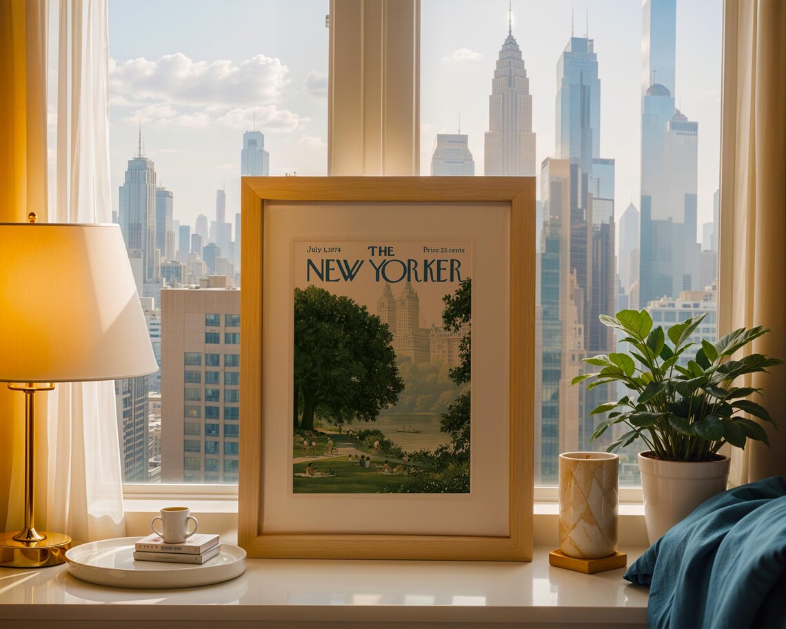 New Yorker Central Park Art Print Vintage Nyc Magazine Cover - Image 6