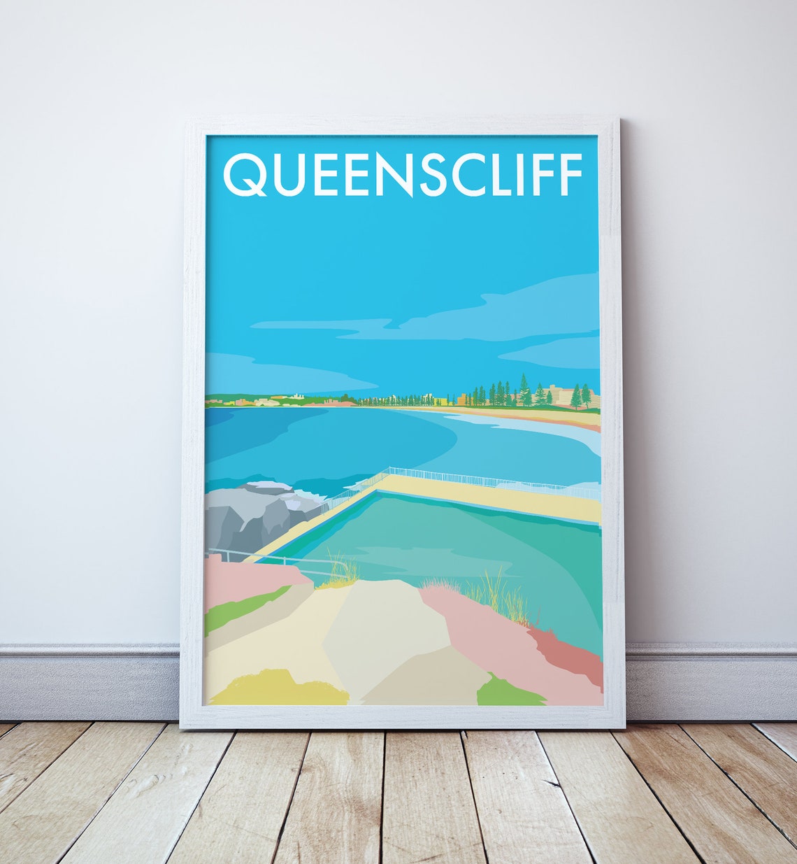 Queenscliff Beach Sydney Ocean Pool Coastline View Travel Print