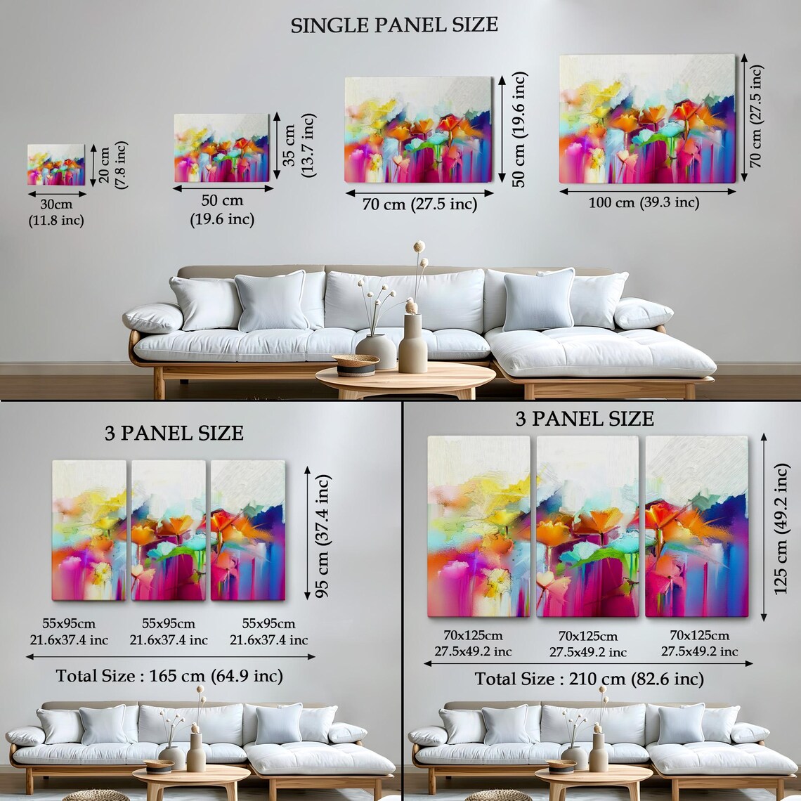 Abstract Colorful Flowers Bloom Painting Vibrant Modern Floral Print - Image 4