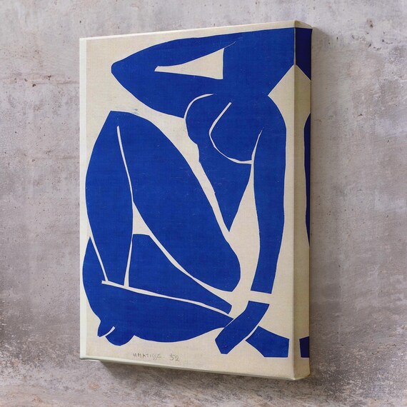 Henri Matisse Blue Nude Seated Woman Bold Paper Cutout Art Print