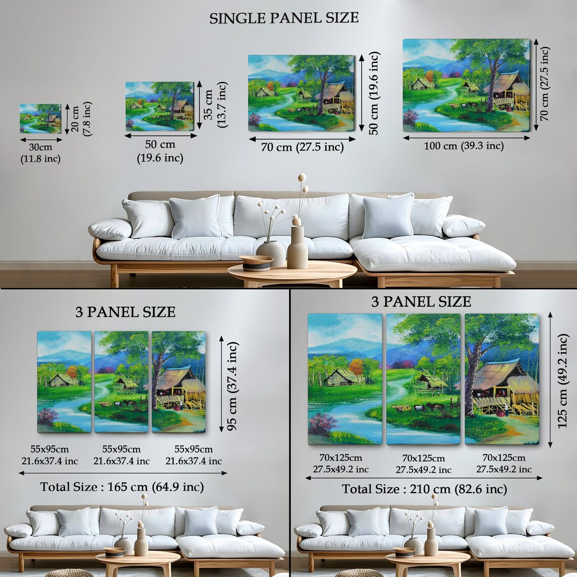 Thailand Rural Village River Water Buffalo Stilt Huts Travel Poster - Image 4